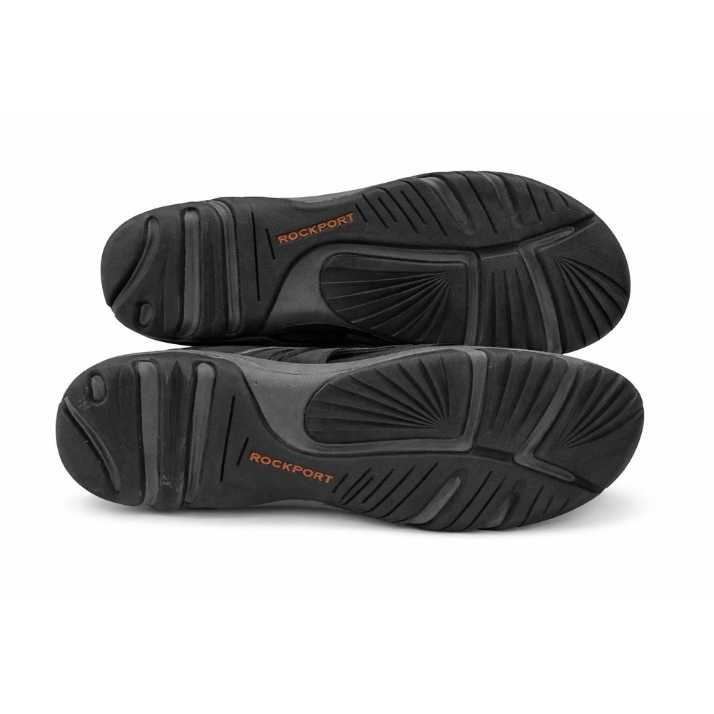 Rockport Sandals 10.5 Black Leather Sport Sandals Shoes K50883 - Picture 8 of 8